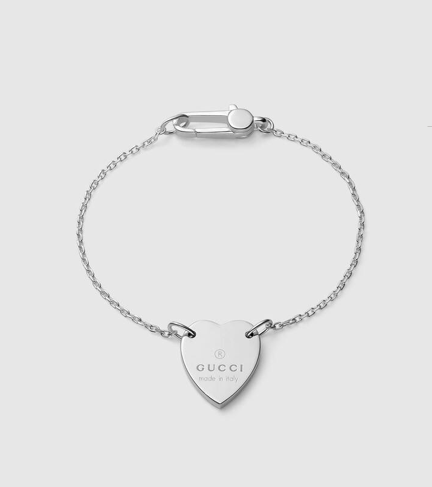 BRACCIALE TRADEMARK HEART STERLING SILVER