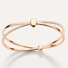 BANGLE TOGETHER ORO ROSA E DIAMANTI BIANCHI