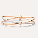 BANGLE TOGETHER ORO ROSA E DIAMANTI BIANCHI