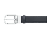 Cintura elegante nera-marrone reversibile regolabile