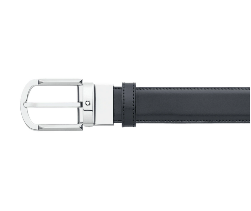 Cintura elegante nera-marrone reversibile regolabile