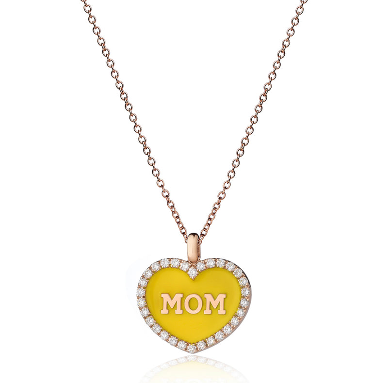 Ciondolo Cuore MOM BRILLANTI